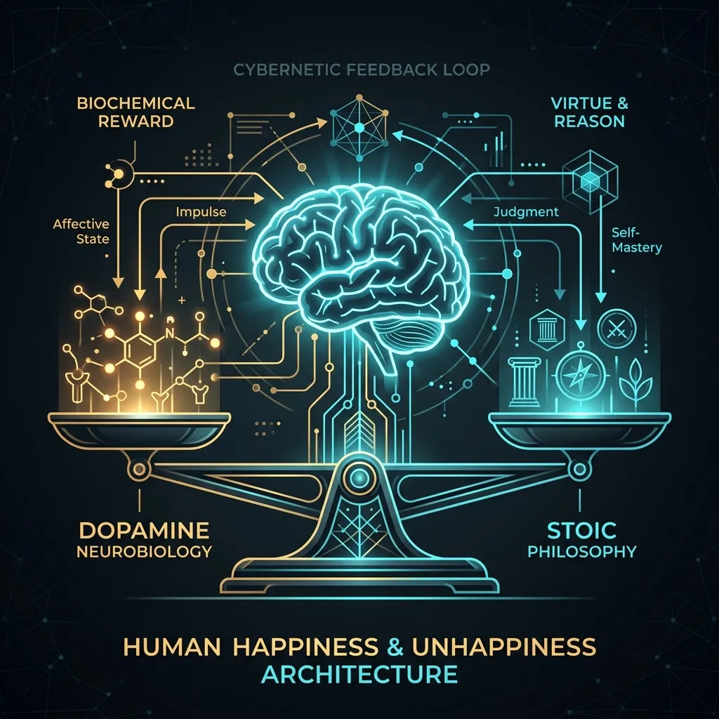 La Arquitectura de la Felicidad e Infelicidad: Neurobiología, Cibernética y Filosofía de la Satisfacción